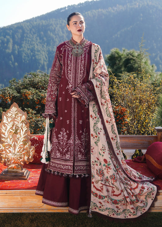 ZARAN EWB 3PC SUIT WITH printed SHAWL