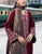 Grace W570-Embroidered 3pc marina dress with Printed shawl